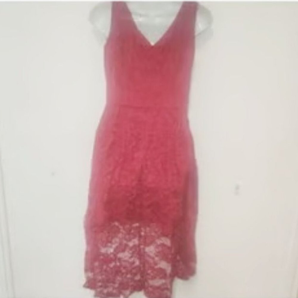 MUADRESS Red Lace Hi-Lo Dress in size XL